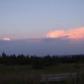 honden foto De wolken tijdens de zonsondergang.