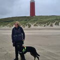 rondtrekken op texel met hond 