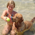 honden foto met onze kleindochter Emma op de foto