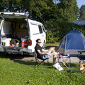 honden foto op de camping