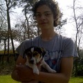 honden foto Mijn oudste zoon met Noxx.