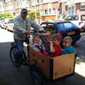 honden foto Opa met zijn 4 kleinkindjes.

