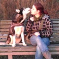 honden foto Misty geeft kusje! :)