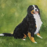 Neuw; olieverfportret van Xscoubidou o linnen doek van 50 x 40 cm…