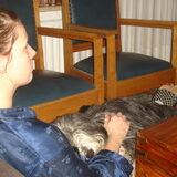 Lekker warm op schoot