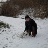 Wij in de sneeuw.