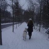 Samen in de sneeuw