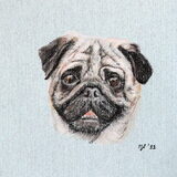 Mopshond - pasteltekening
