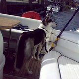 Sky op de boot