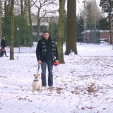 wandelen in de sneeuw met baaske