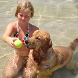met onze kleindochter Emma op de foto