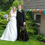 Onze trouwerij.. Mijn maatje moest natuurlijk ook op de foto!
