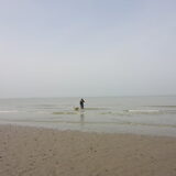 Ik met Kiki in de zee
