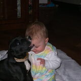 En wat is daisy blij als Jana wakker is:D