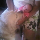 Samen met nichtje van 8 weekjes