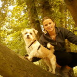 samen even poseren op een tak :P, dit is het mooie bos bij ons in de…