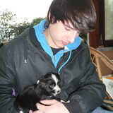 nog een puppy foto van woody(bij mijn broer )