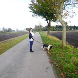 ik aan het wandelen met sammy