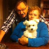 Met opa en oma (mijn ouders dus ;))