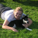 Foto van mich en mn husky's