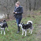 Foto van mich en mn husky's