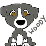 woody getekend zonder mond