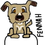 1 van jana haar honden getekend