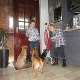 Jim en Gwen even een oefening zit doen