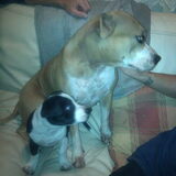 Brandy met haar moeder lady