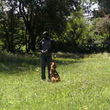 Mila en Robby in de natuur.