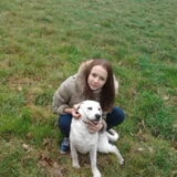 Samen met mandy op het grote grasveld