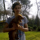 Mijn oudste zoon met Daisy.