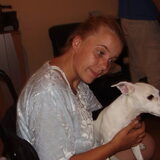 mijn moeder met stippie augustus 2006