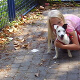 ik en stippie, haar laastste echte wandeling..