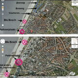 Kaartje Parkeerplaats en paviljoens