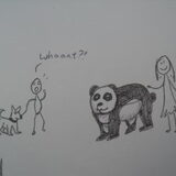 Walking my panda
