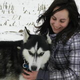 Wandeling in de sneeuw met Rocky