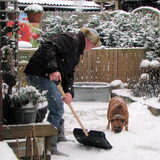 Spelen met sneeuw
