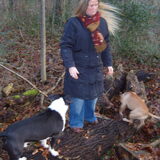 in het bos