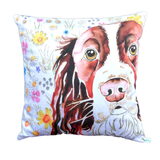 Prachtig woonkussen met een Springer Spaniel www.eko-pets.nl