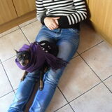 Blackie heeft mijn sjaal gestolen! :O