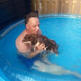 voor het eerst in het water , maar vond het niet leuk