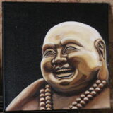 Mijn eerste Buddha een oud werkje (acryl verf.)