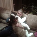 Als pupje op schoot