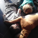 Tijdens een dutje met de kindjes, zeldzame momenten van rust in huis :-)