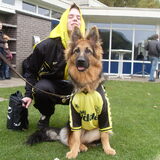 Kaylie als mascotte bij de voetbalclub ZSV Zeilberg :D:D:D