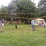 Nora, erg aanwezig bij volleybal.