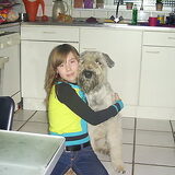 Dit ben ik met mijn bouvier die 8 jaar is