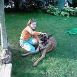 Rocko met buurtkindje