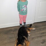 Kleindochter Lara met Loca.